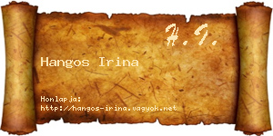 Hangos Irina névjegykártya